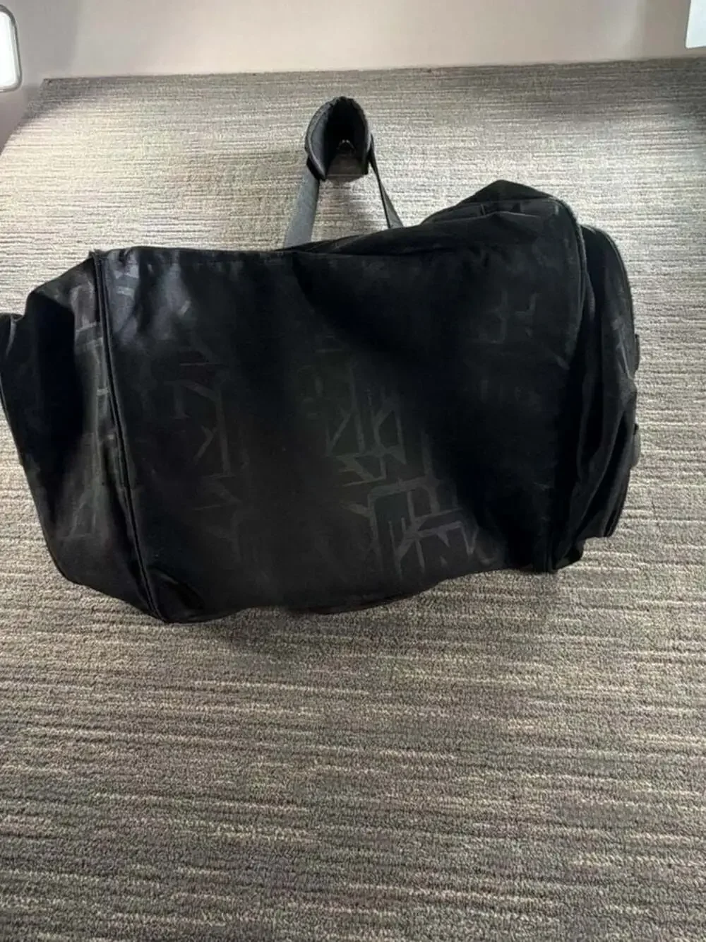 Nike Black Graphic Print Duffel Gym Bag